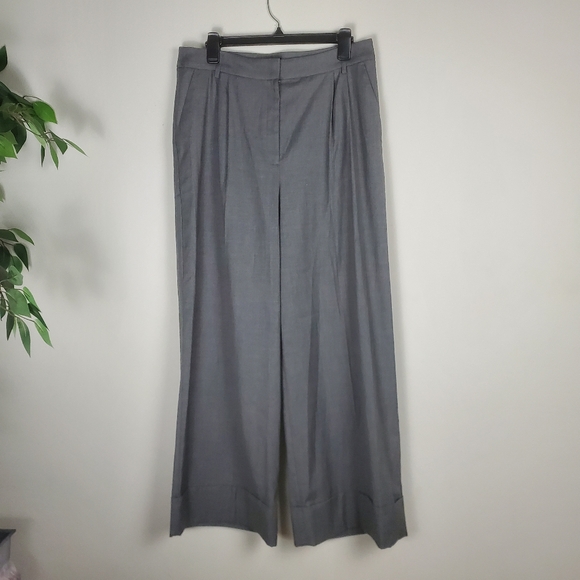 Express Pants - Express Gray Wide Leg Trouser Work Pant Slacks Women's Size 10
